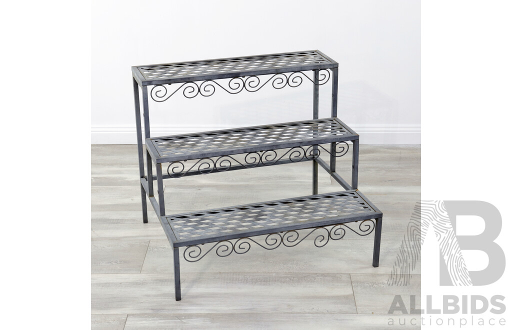 Three Tiered Metal Plant Stand