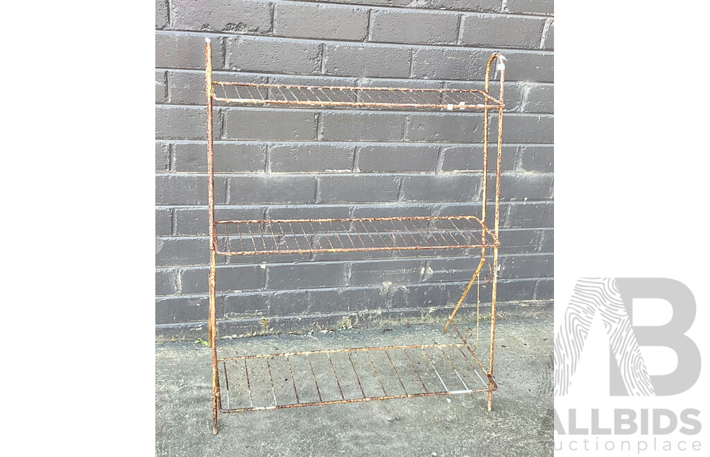 Vintage Rustic Three Shelved Plant Stand