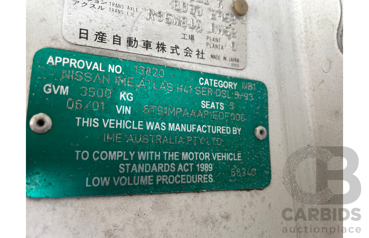 CP 6/2001 Nissan Altas H41 Truck Black 3.0L - 1993 Build