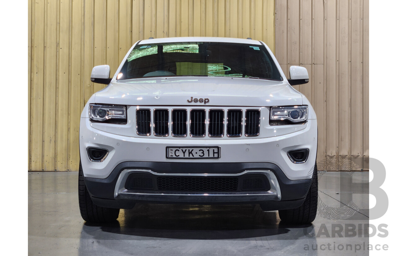 1/2015 Jeep Grand Cherokee Limited (4x4) WK MY15 4d Wagon White 3.6L V6 Petrol