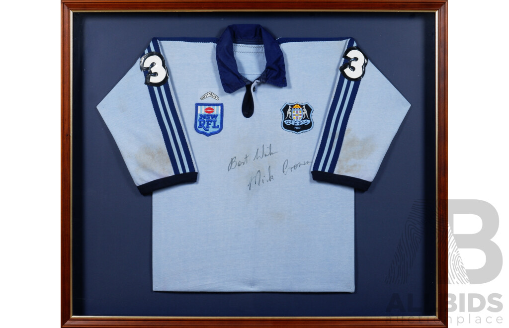 Mick Cronin 1983 Match Worn New South Wales Blues State of Origin Jersey