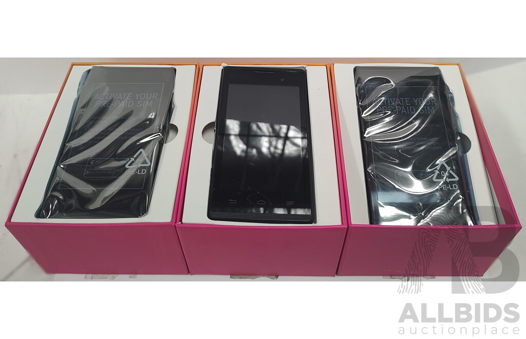 Telstra Smart-Plus 3G ZTE (T816) 4-Inch Mobile Phone - Lot of Three