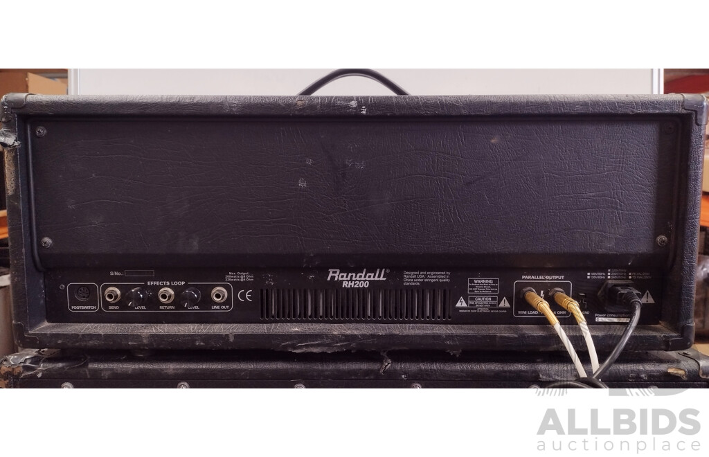 Randall RH200 G2 Guitar Amp & Randall Guitar Speaker Cabinet