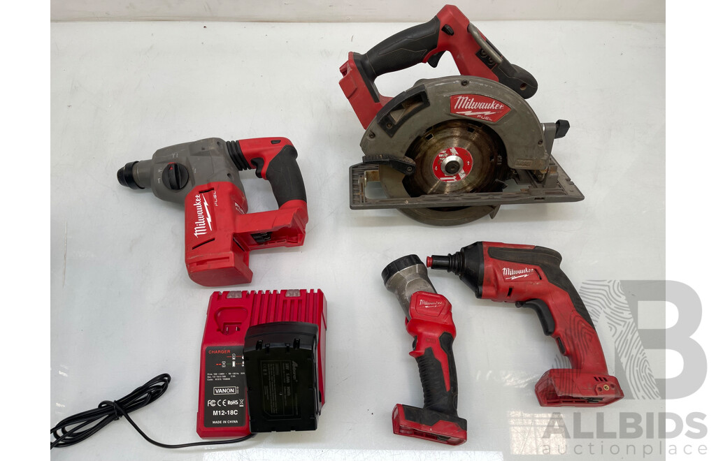 Milwaukee Cordless Power Tools - Lot of 4