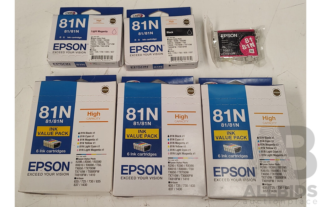 Epson Artisan 1430 (B472B) Photo Printer w/ Additional Ink Cartridges & Accessories