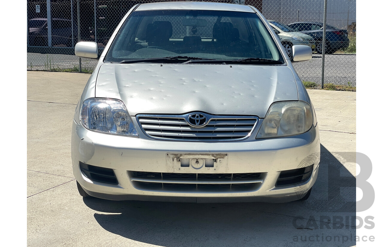 9/2004 Toyota Corolla Ascent ZZE122R 4d Wagon Silver 1.8L