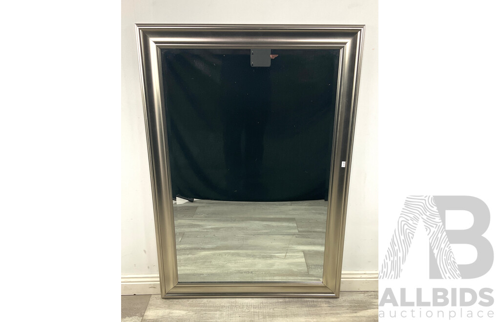 Silver Framed Wall Mirrior With Beveled Glass