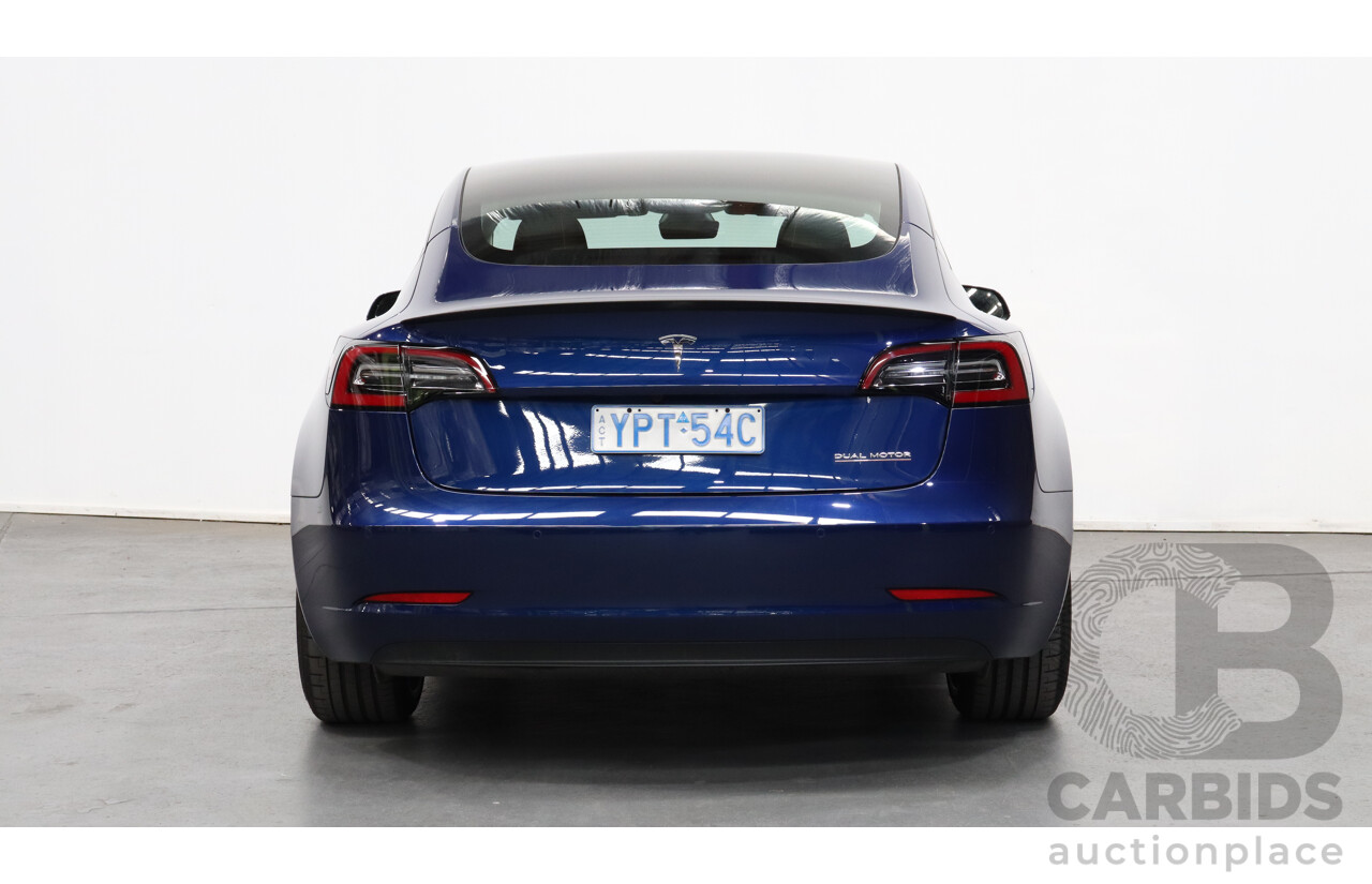 11/2021 Tesla Model 3 E3DB Performance Dual Motor Blue 4 door Sedan - Dedicated Electric