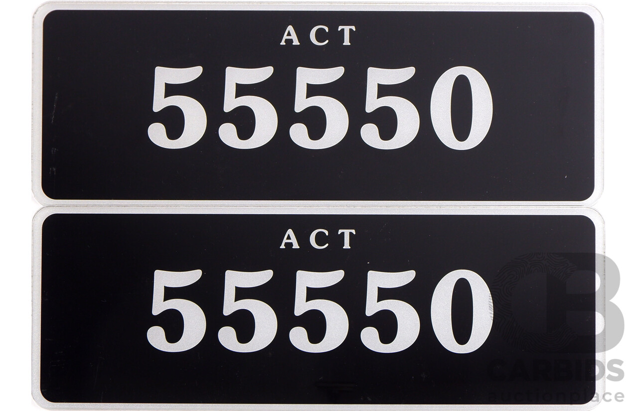 ACT 5-Digit Number Plate - 55550