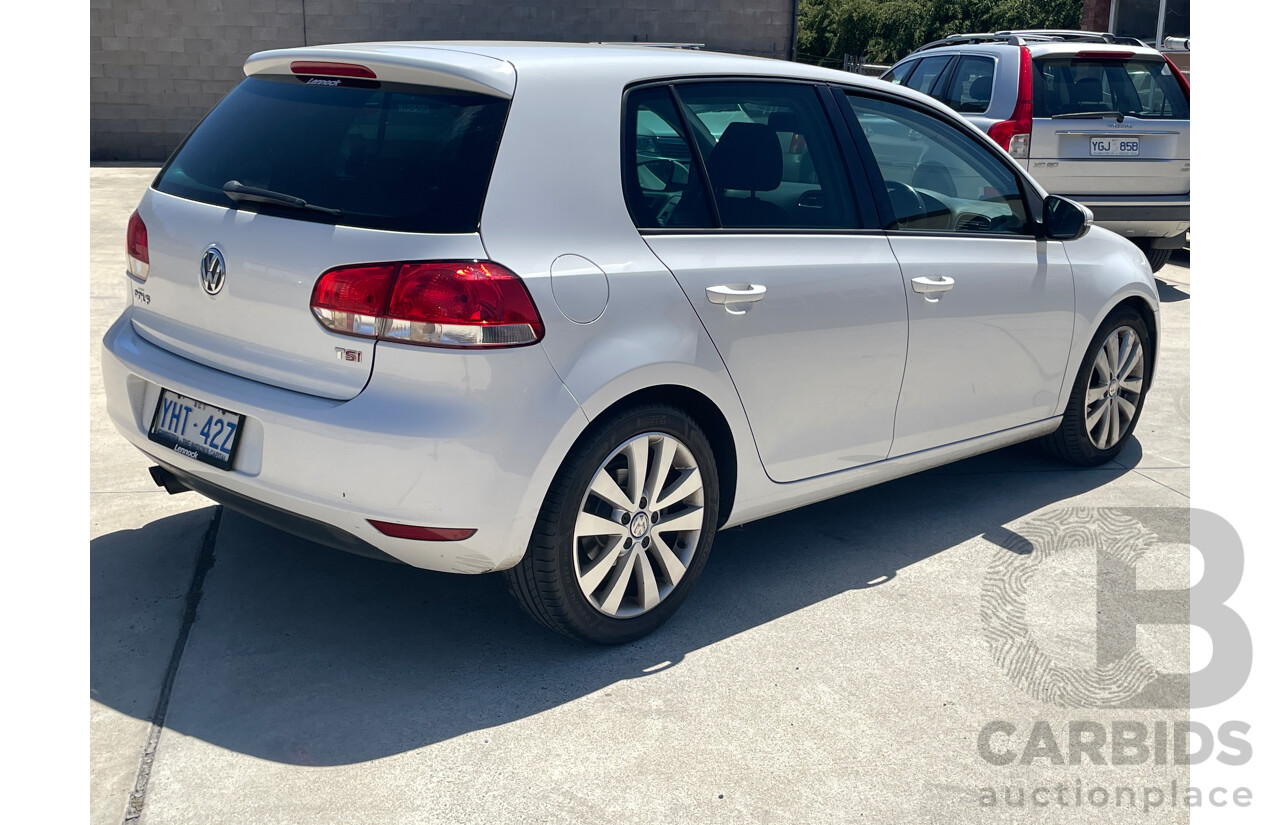 12/2011 Volkswagen Golf 118 TSI Comfortline 1K MY12 5d Hatchback White 1.4L