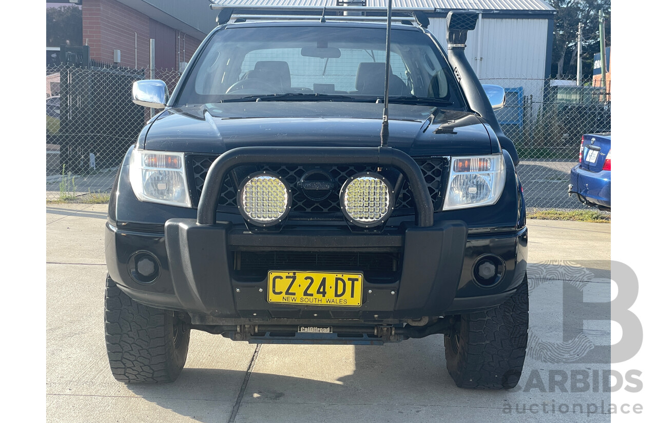 5/2007 Nissan Navara ST-X (4x4) D40 Dual Cab P/Up Black 2.5L