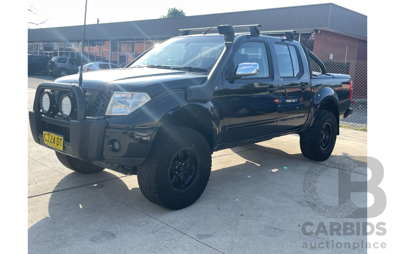 5/2007 Nissan Navara ST-X (4x4) D40 Dual Cab P/Up Black 2.5L