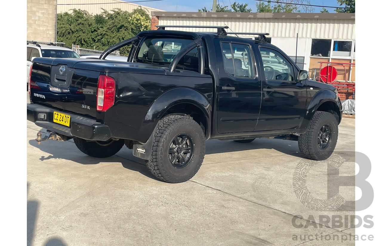 5/2007 Nissan Navara ST-X (4x4) D40 Dual Cab P/Up Black 2.5L