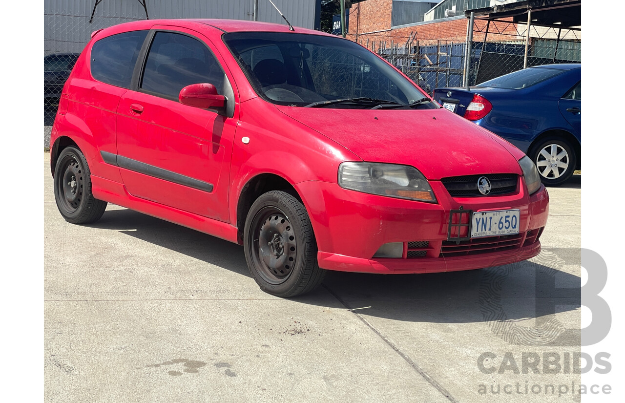 5/2007 Holden Barina  TK MY07 3d Hatchback Red 1.6L