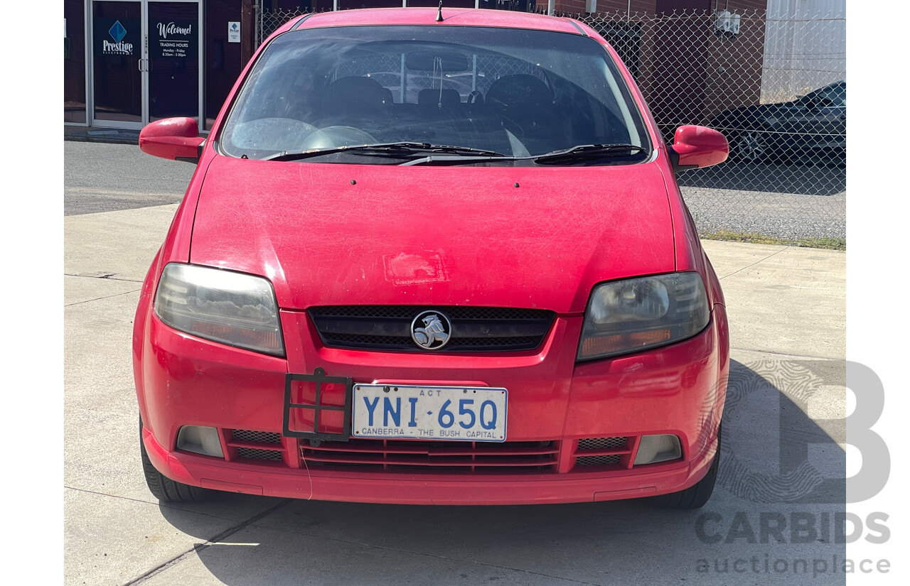 5/2007 Holden Barina  TK MY07 3d Hatchback Red 1.6L