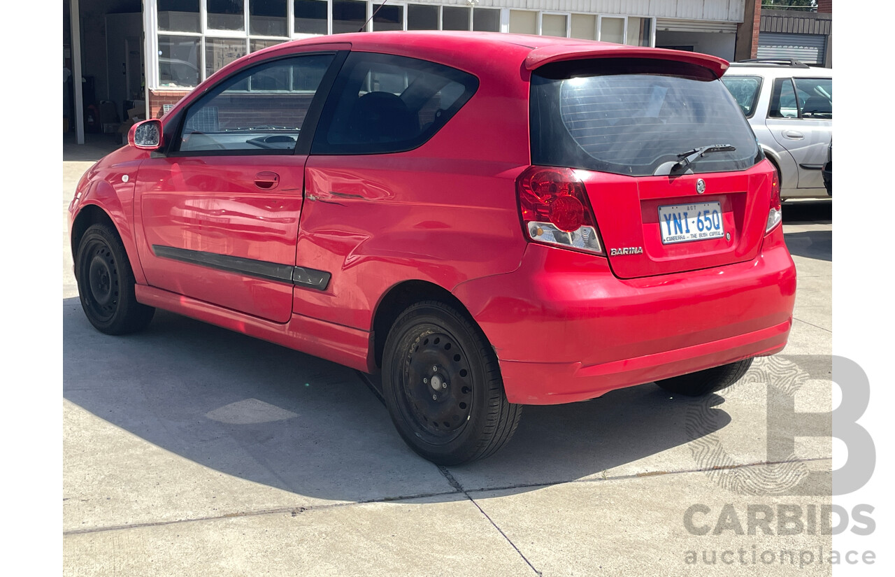 5/2007 Holden Barina  TK MY07 3d Hatchback Red 1.6L