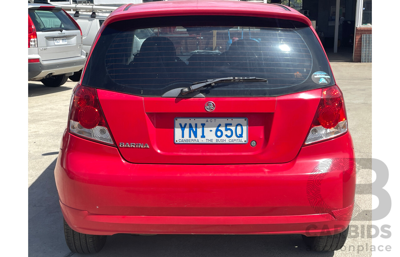 5/2007 Holden Barina  TK MY07 3d Hatchback Red 1.6L