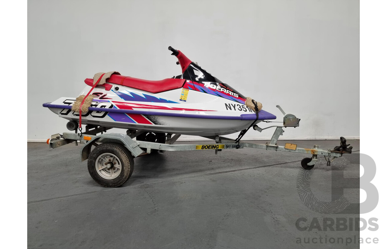 1/1994 Polaris SL 750 Jetski and 8/1994 Boeing Boat Trailer