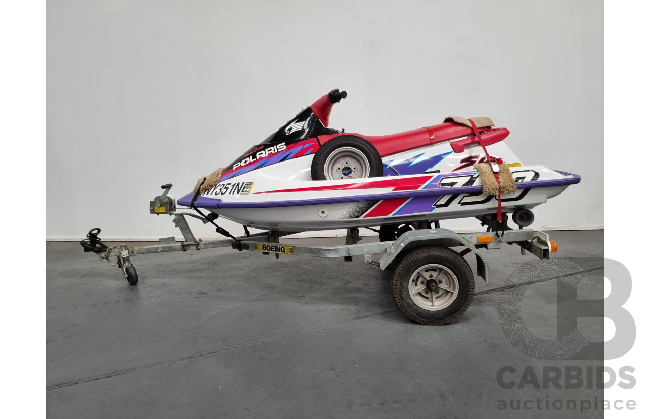 1/1994 Polaris SL 750 Jetski and 8/1994 Boeing Boat Trailer