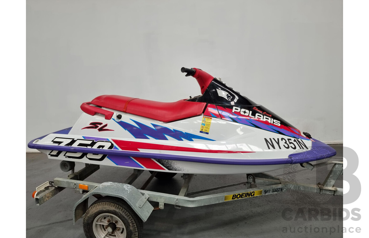 1/1994 Polaris SL 750 Jetski and 8/1994 Boeing Boat Trailer