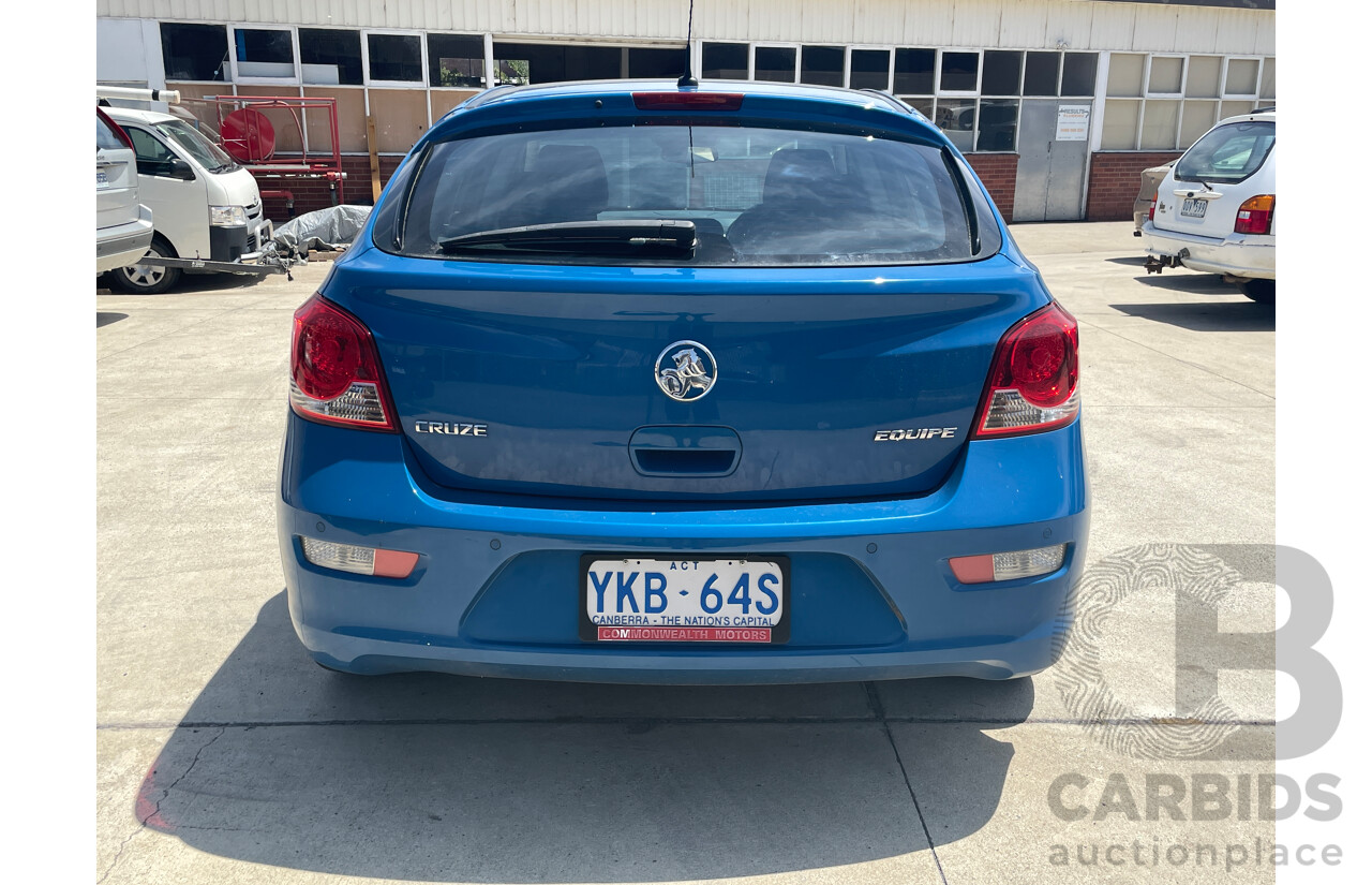 5/2014 Holden Cruze Equipe JH MY14 5d Hatchback Blue 1.8L