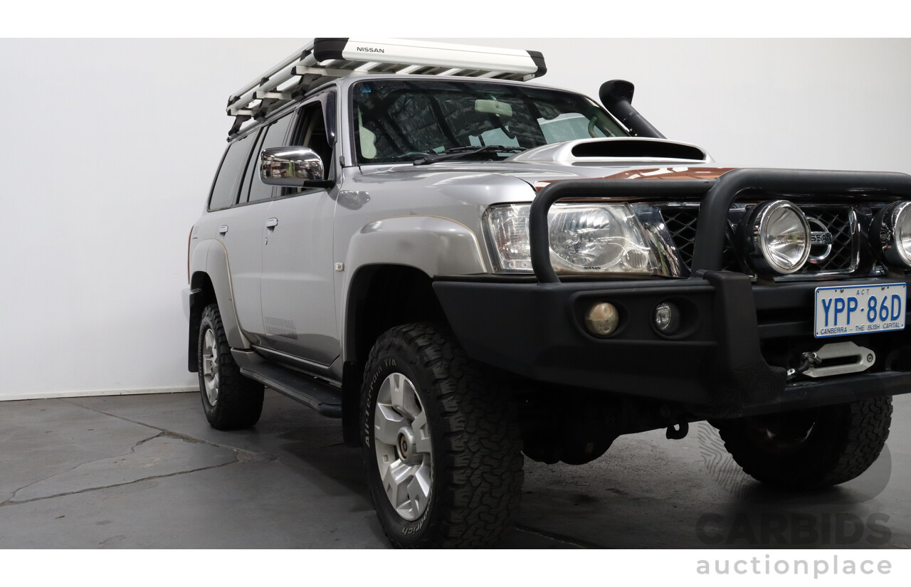 9/2014 Nissan Patrol ST Titanium (4x4) GU SERIES 9 4d Wagon Silver 3.0L Turbo Diesel