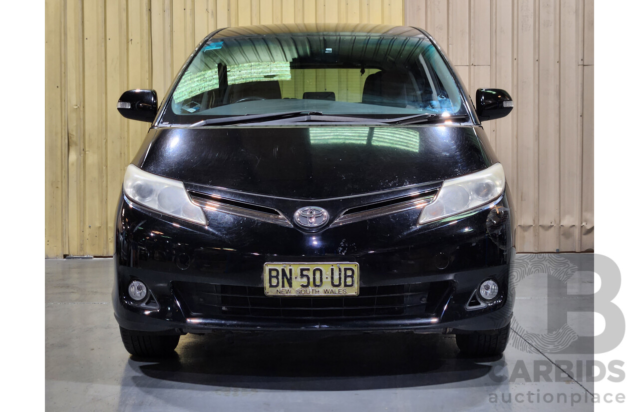 12/2011 Toyota Tarago GLi ACR50R 4d Wagon Black 2.4L - 8 Seater