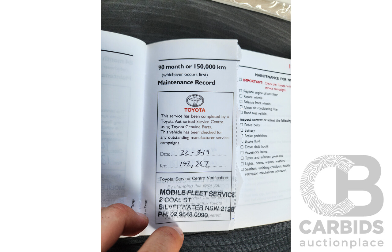 12/2011 Toyota Tarago GLi ACR50R 4d Wagon Black 2.4L - 8 Seater