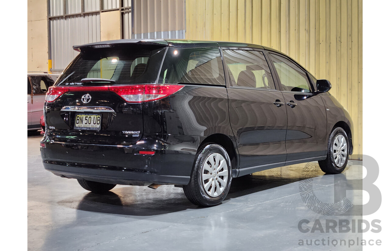 12/2011 Toyota Tarago GLi ACR50R 4d Wagon Black 2.4L - 8 Seater