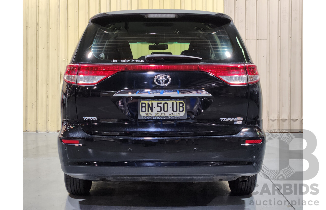 12/2011 Toyota Tarago GLi ACR50R 4d Wagon Black 2.4L - 8 Seater