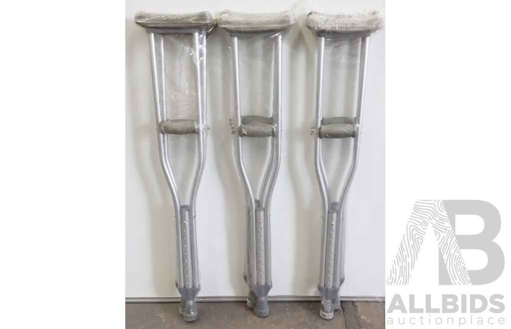 Aluminium Crutches - Lot of Three