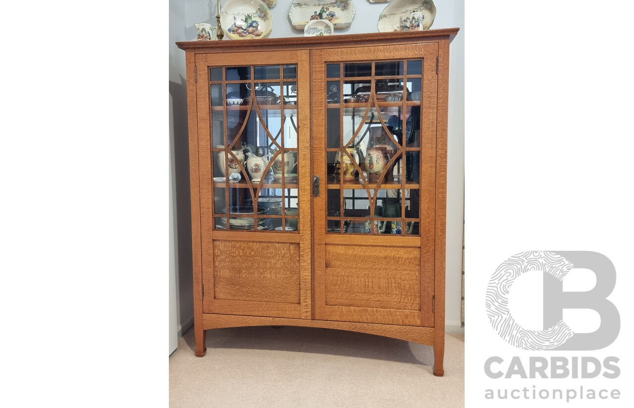 Silky oak china deals cabinet