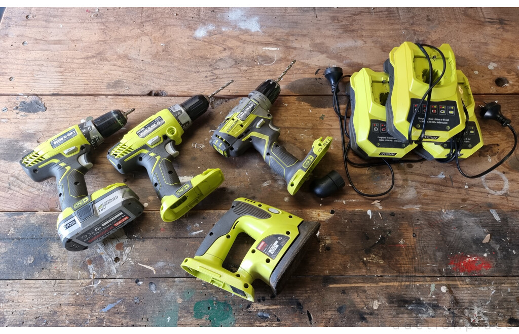 Ryobi Cordless Power Tools Kit Lot 1454155 ALLBIDS