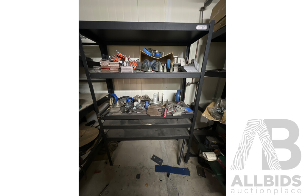 Whalen Storage Shelves W/ Caster Wheels & Metal Plates