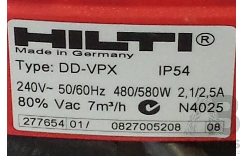 Hilti DD 130 Wet and Dry Core Drill With Hilti Accessories and Core Drills