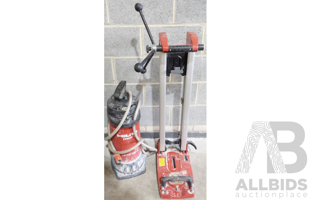 Hilti DD 130 Wet and Dry Core Drill With Hilti Accessories and Core Drills