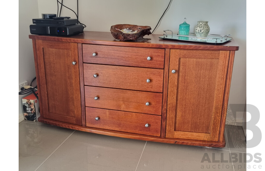 Contemporary Coffee Table and Buffet Cabinet