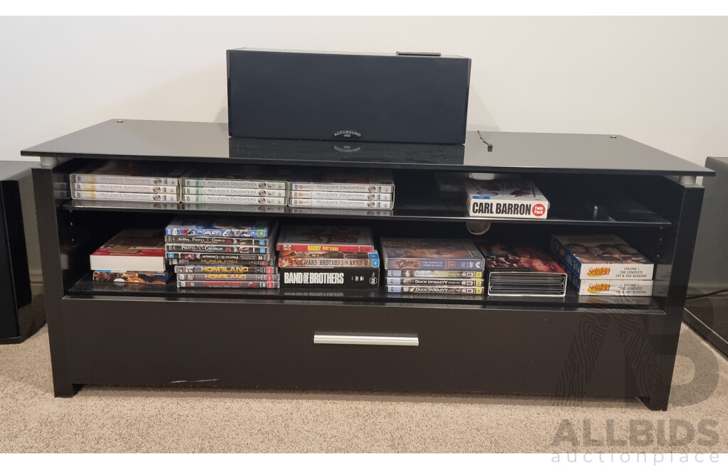 Large Collection of DVD's and Cabinet