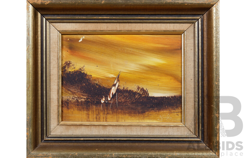 Jim Crofts (born 1922), Group of 4 Oil on Board Landscape Paintings, largest 24 x 19 cm (4)