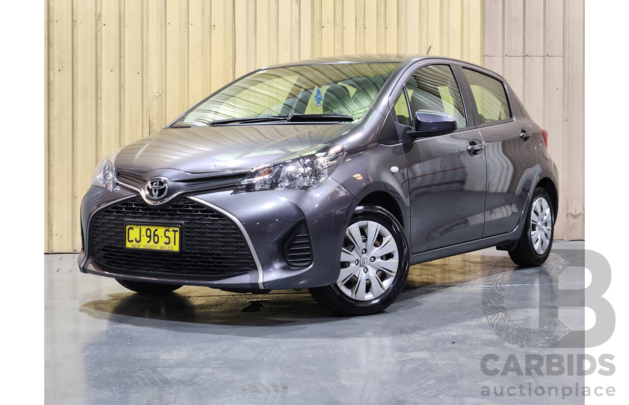 9/2016 Toyota Yaris Ascent NCP130R MY15 5d Hatchback Grey 1.3L