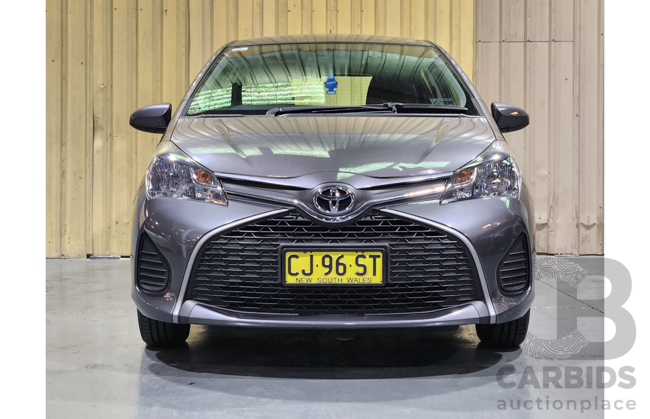 9/2016 Toyota Yaris Ascent NCP130R MY15 5d Hatchback Grey 1.3L