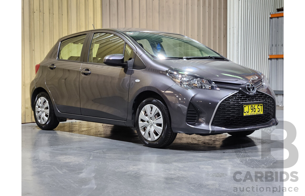 9/2016 Toyota Yaris Ascent NCP130R MY15 5d Hatchback Grey 1.3L
