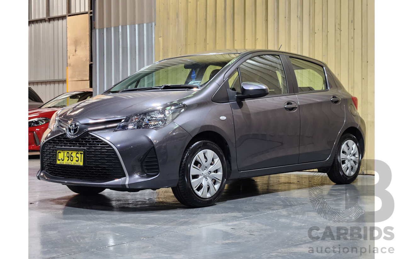 9/2016 Toyota Yaris Ascent NCP130R MY15 5d Hatchback Grey 1.3L