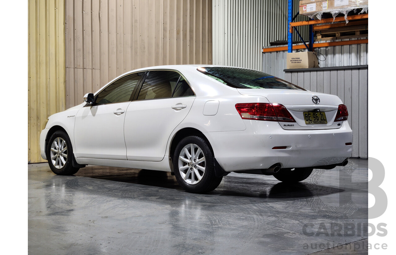 2/2010 Toyota Aurion AT-X GSV40R 09 UPGRADE 4d Sedan Diamond White 3.5L