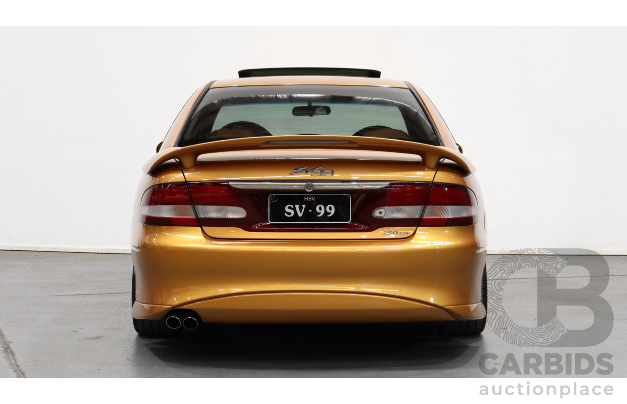 9/1999 Holden HSV SV99 VTII 4d Sedan Hackett Gold 5.7L V8 - Build Number 42/99