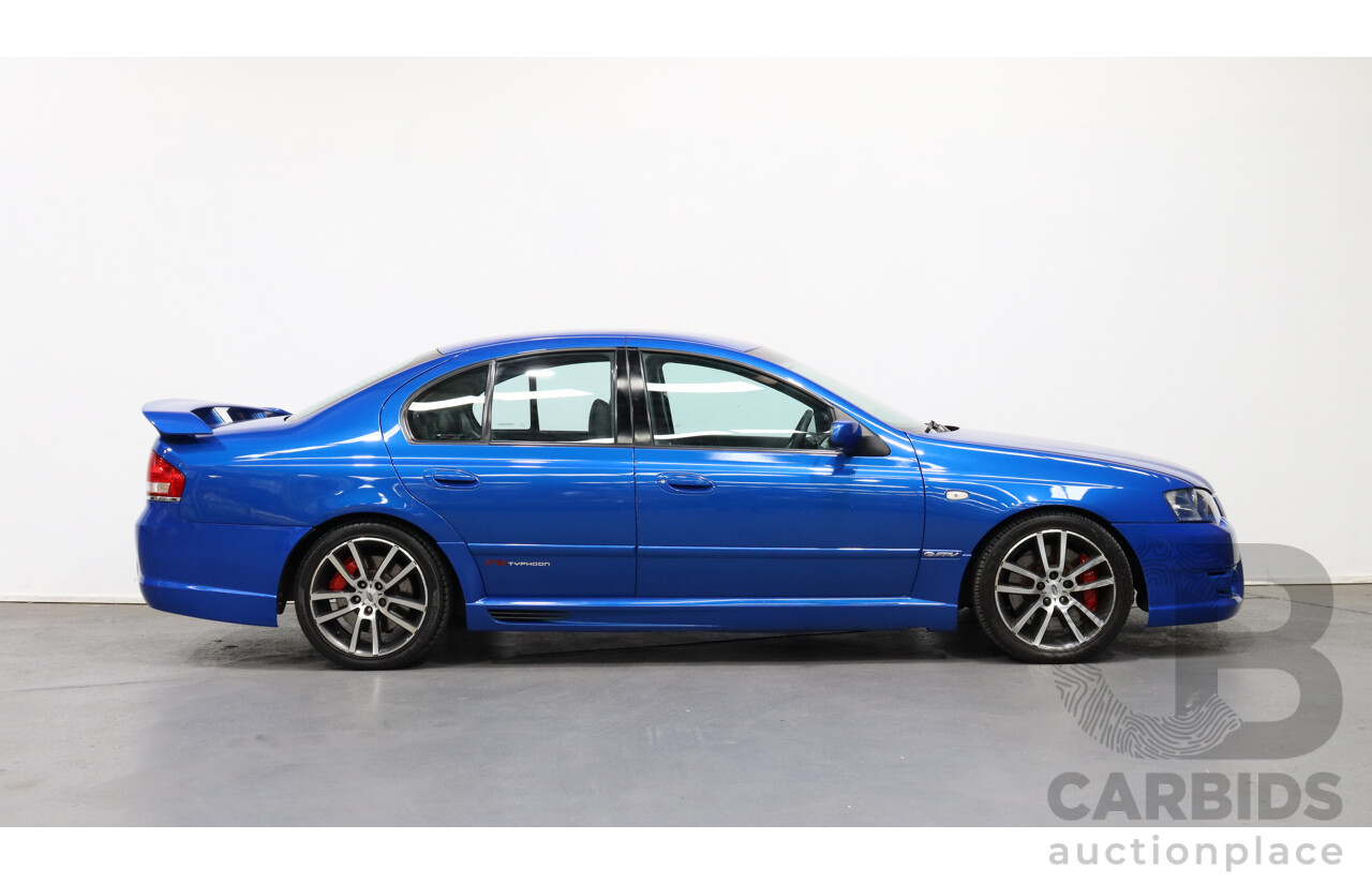 9/2004 Ford FPV F6 Typhoon BA MKII Pre-Production Number 12/16 4d Sedan Shockwave Blue 4.0L Turbo