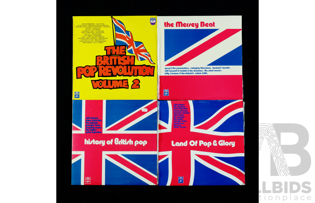 Three Vinyll LP Records Relating to British Pop Including History of British Pop Double Album