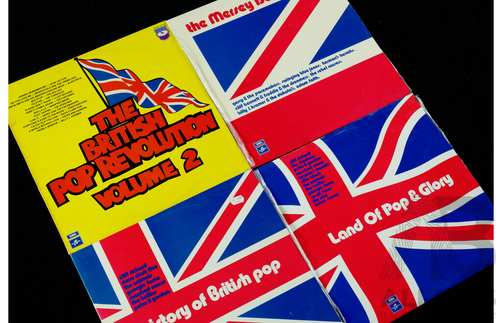 Three Vinyll LP Records Relating to British Pop Including History of British Pop Double Album