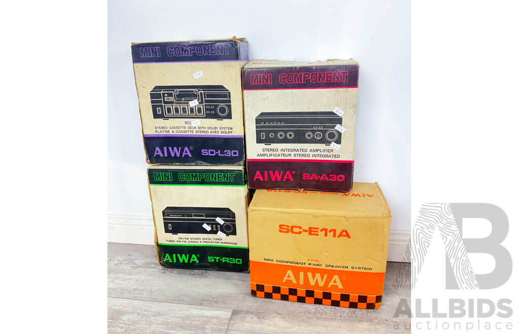 AWA Component Sound System SD-L30, SA-A30,ST-R30 and SCE-11A in Original Boxes