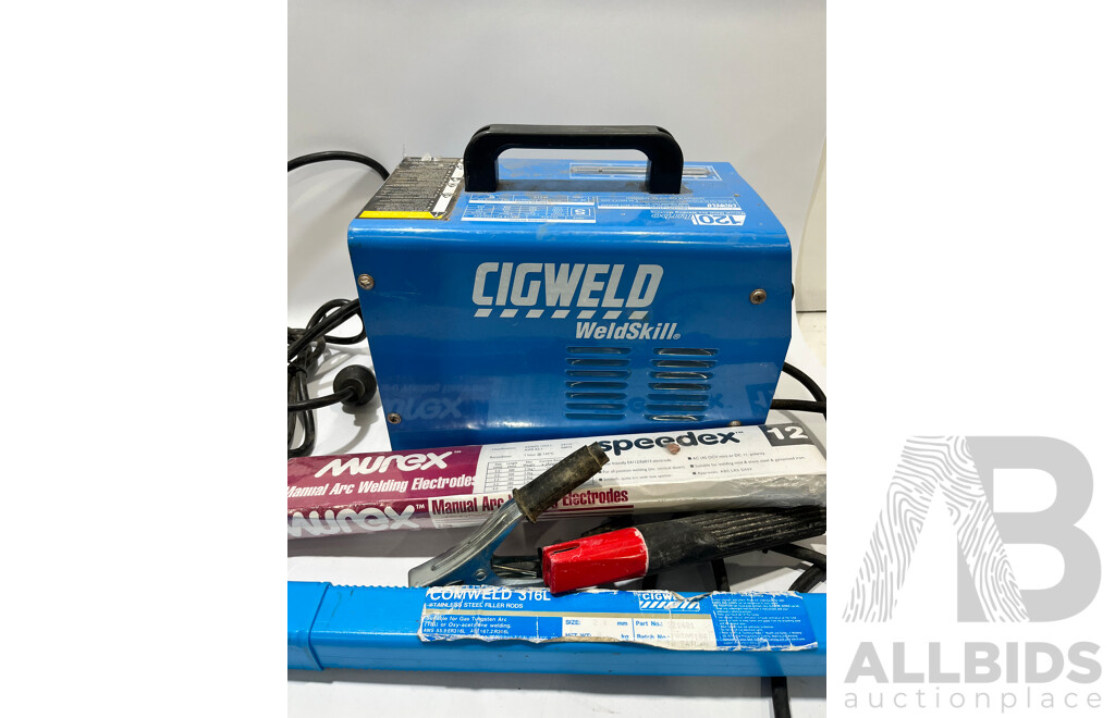 CIGWELD WeldSkill 120 Turbo Welding Machine, CIGWELD Stainless Steel Filler Rods, Murex Manual Arc Welding Electrodes